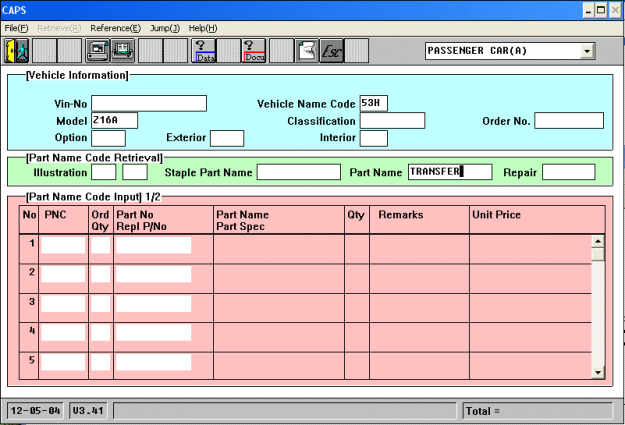 CAPS transfer case example