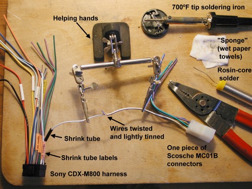 Splicing wires from harnesses