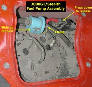 Fuel pump wiring harness connector