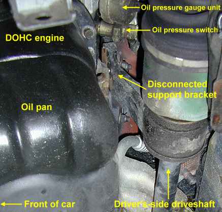 Oil pressure switch locations